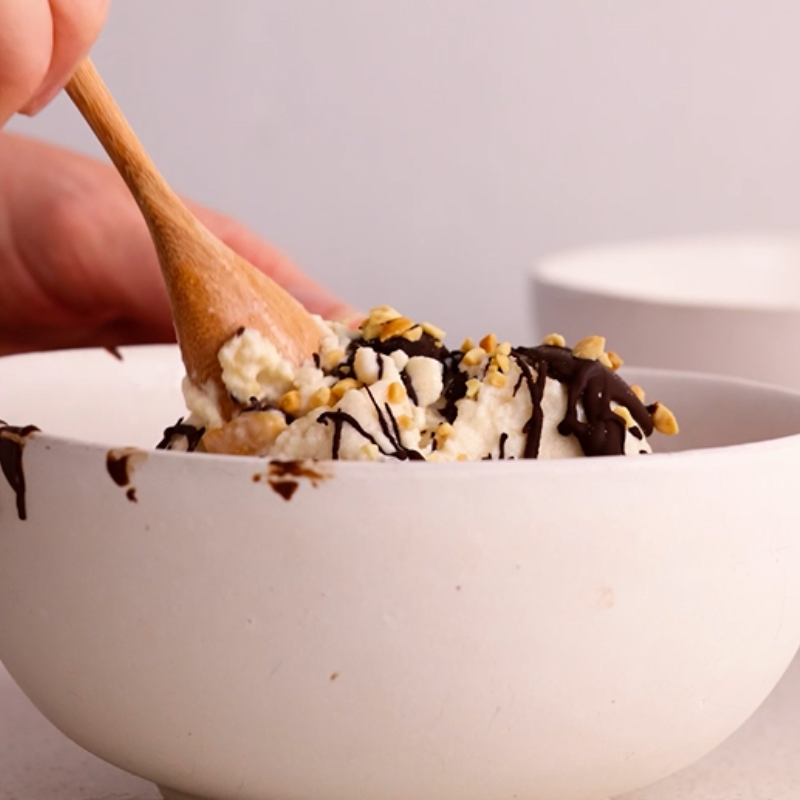 Easy Snickers Protein Ice Cream Cuisinart