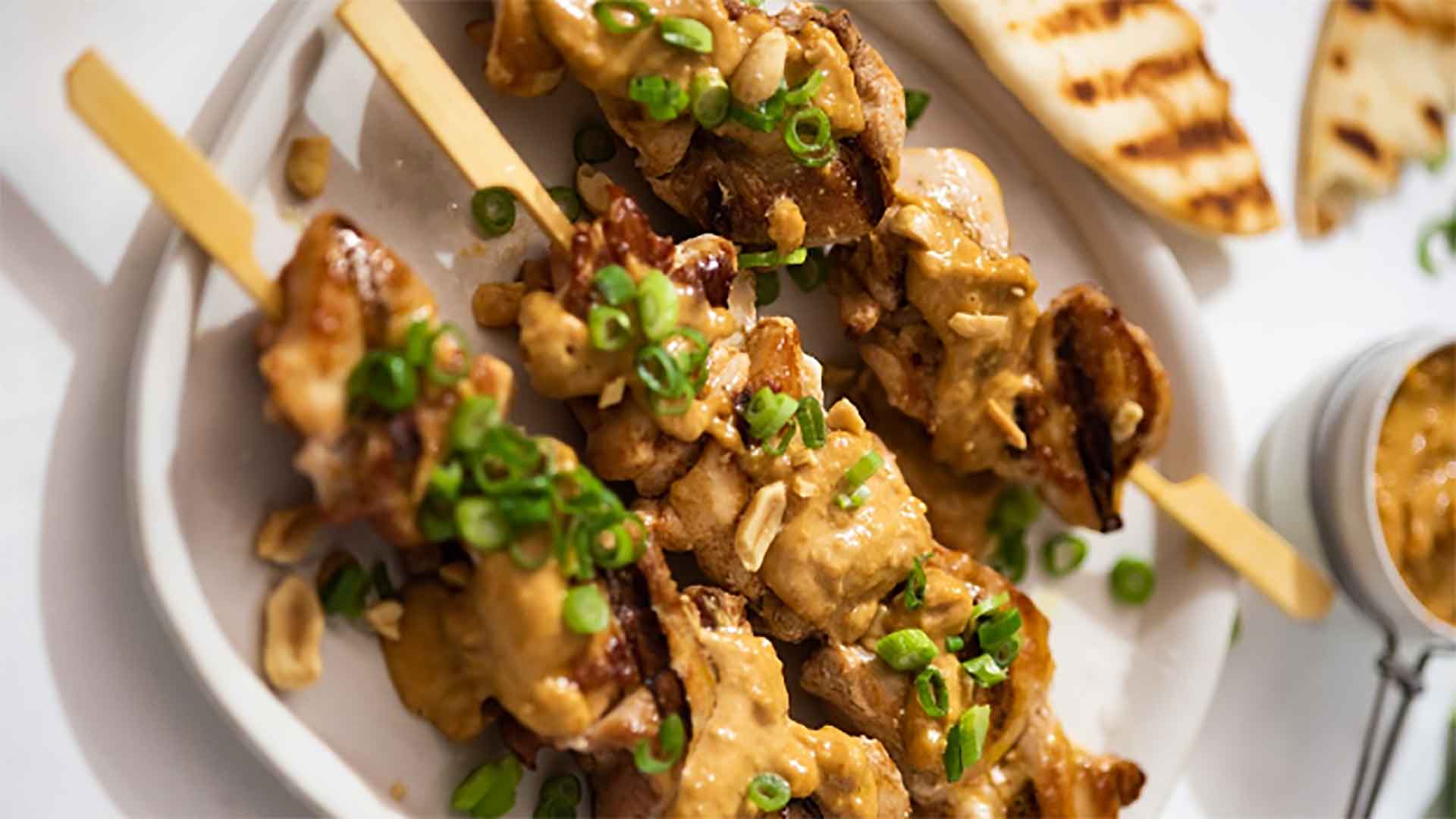 Peanut Satay Chicken Skewer Kebabs Cuisinart